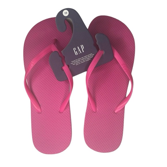 Barbiecore Pink The Gap Flip Flop Slides Beachwear Summer Size 10 Vegan NWT - Picture 1 of 9